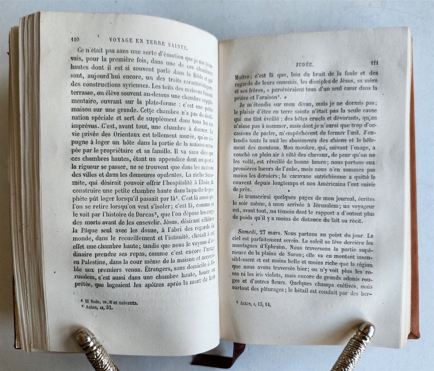 1866 VOYAGE en TERRE SAINTE by FELIX BOVET ILLUSTRATED w/ MAPS antique