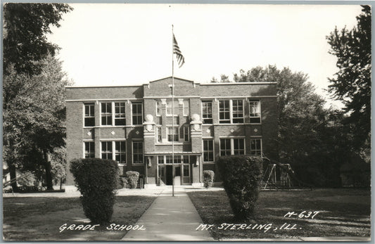 MT.STERLING IL SCHOOL VINTAGE REAL PHOTO POSTCARD RPPC