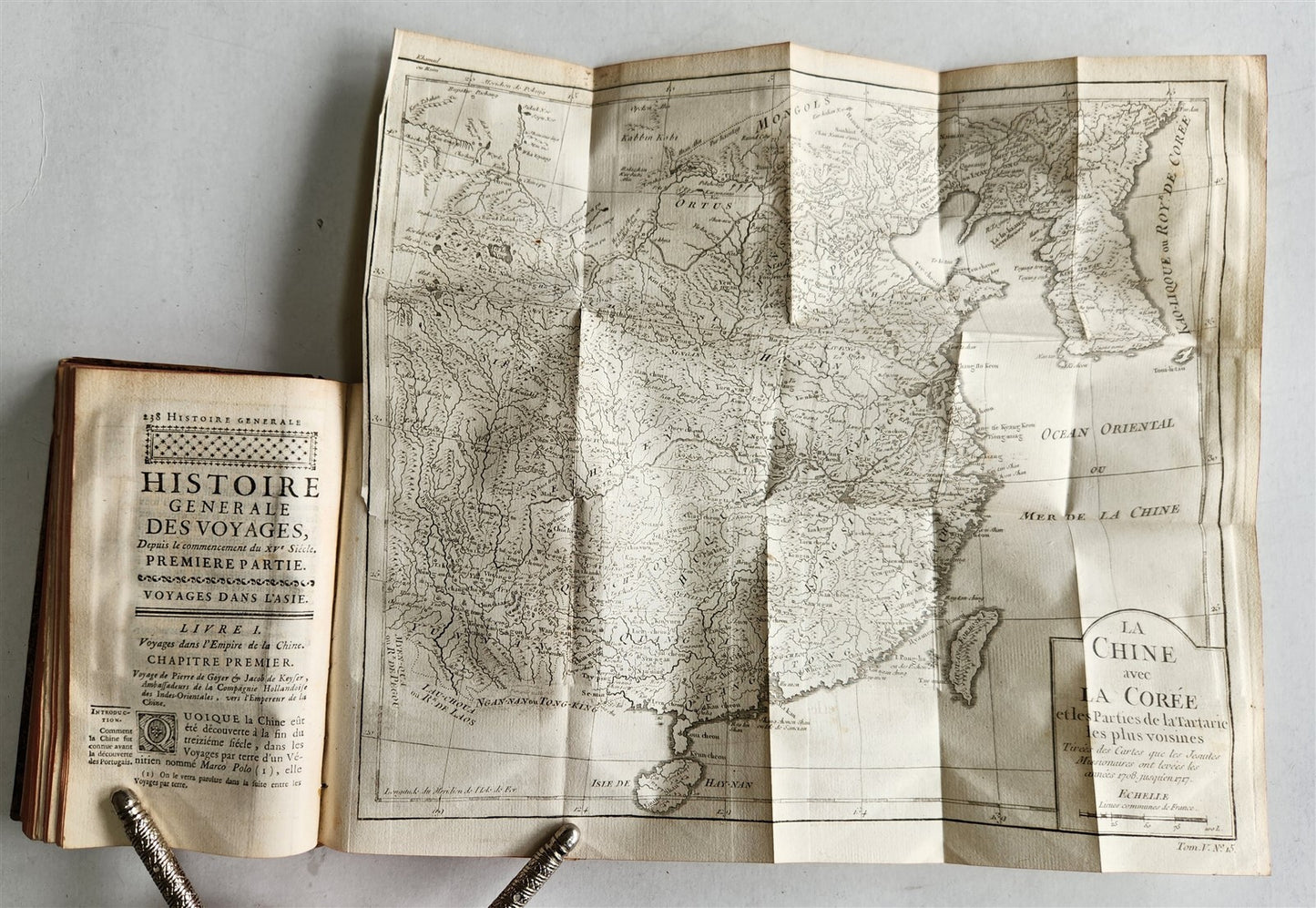 1749 HISTOIRE des VOYAGES antique vol. 18 CHINA & AFRICA illustrated MOZAMBIQUE