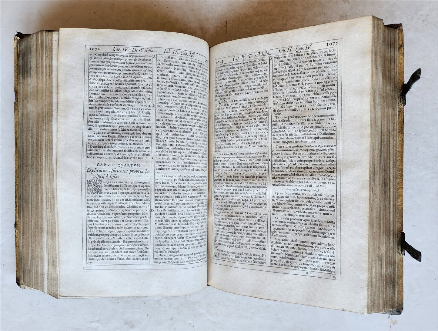 1588 DISPUTATIONES AGAINST HERETICS ROBERTI BELLARMINI antique PIGSKIN FOLIO v.2