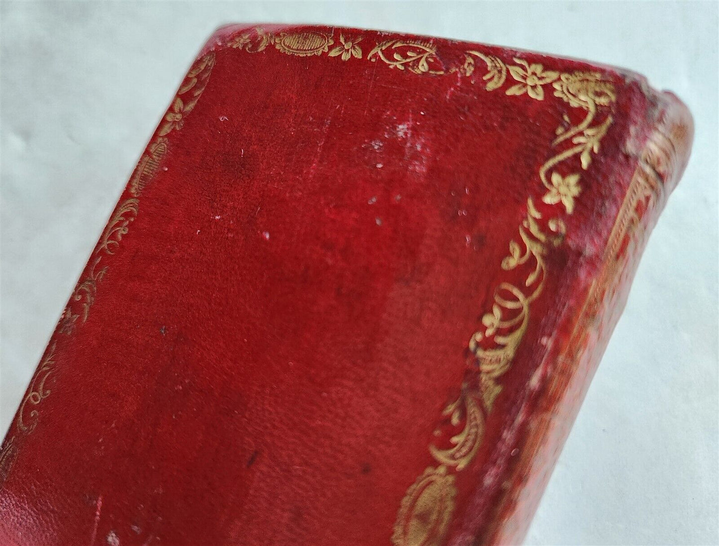 1655 BIBLE in ENGLISH antique LONDON John Field RED MOROCCO BINDING