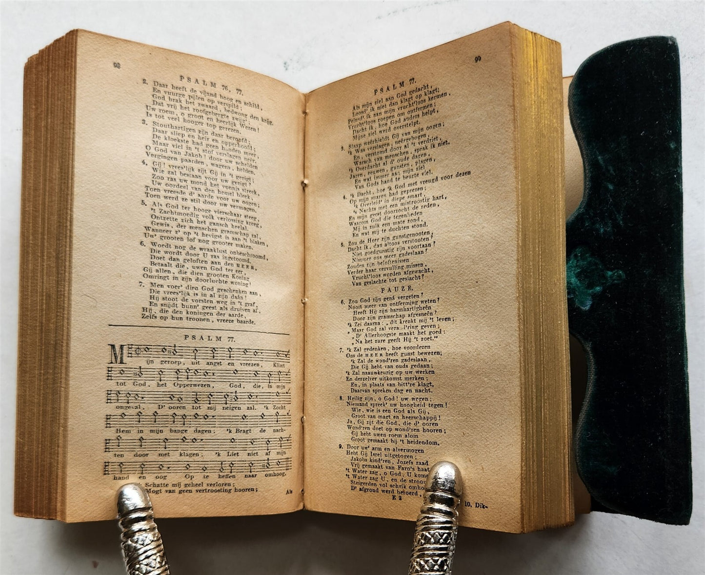 1884 BIBLE in DUTCH NEW TESTAMENT antique VELVET BINDING