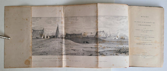 1836 WRECK OF SHIP CHALLENGER ON COAST of SOUTH AMERICA in 1835 antique
