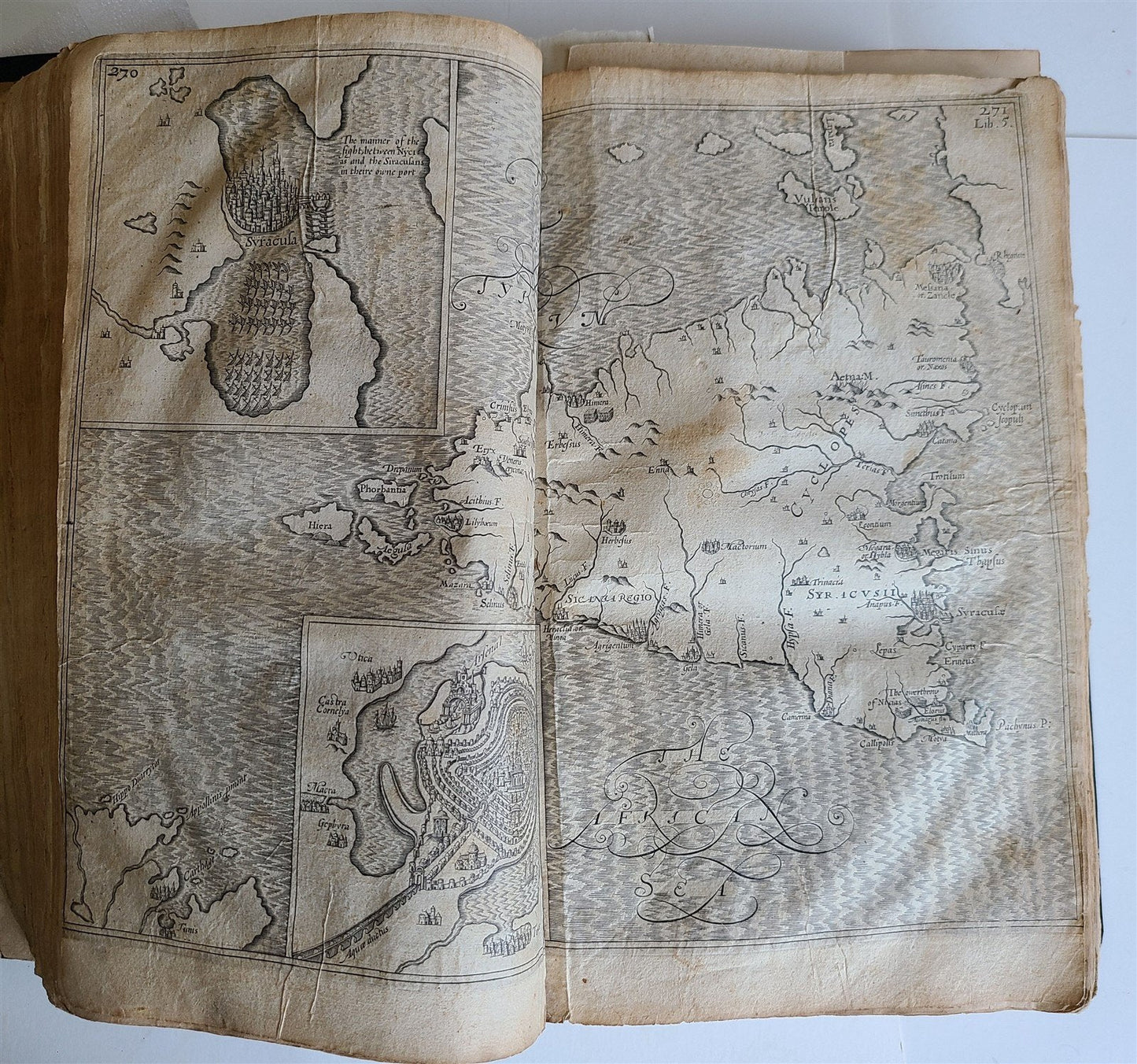1677 HISTORY of the WORLD by WALTER RALEIGH antique ILLUSTRATED w/ MAPS English
