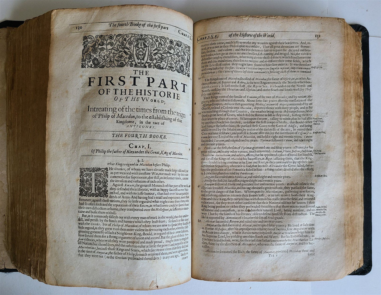 1677 HISTORY of the WORLD by WALTER RALEIGH antique ILLUSTRATED w/ MAPS English
