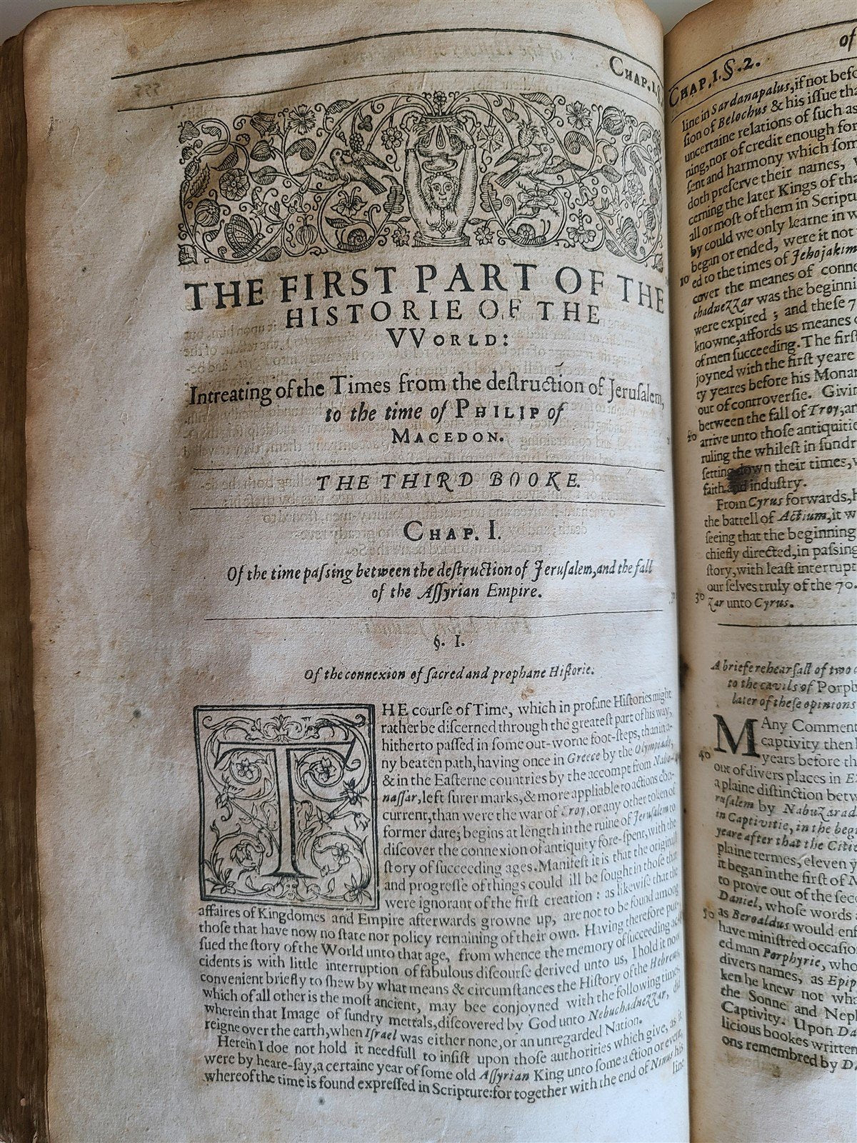 1677 HISTORY of the WORLD by WALTER RALEIGH antique ILLUSTRATED w/ MAPS English