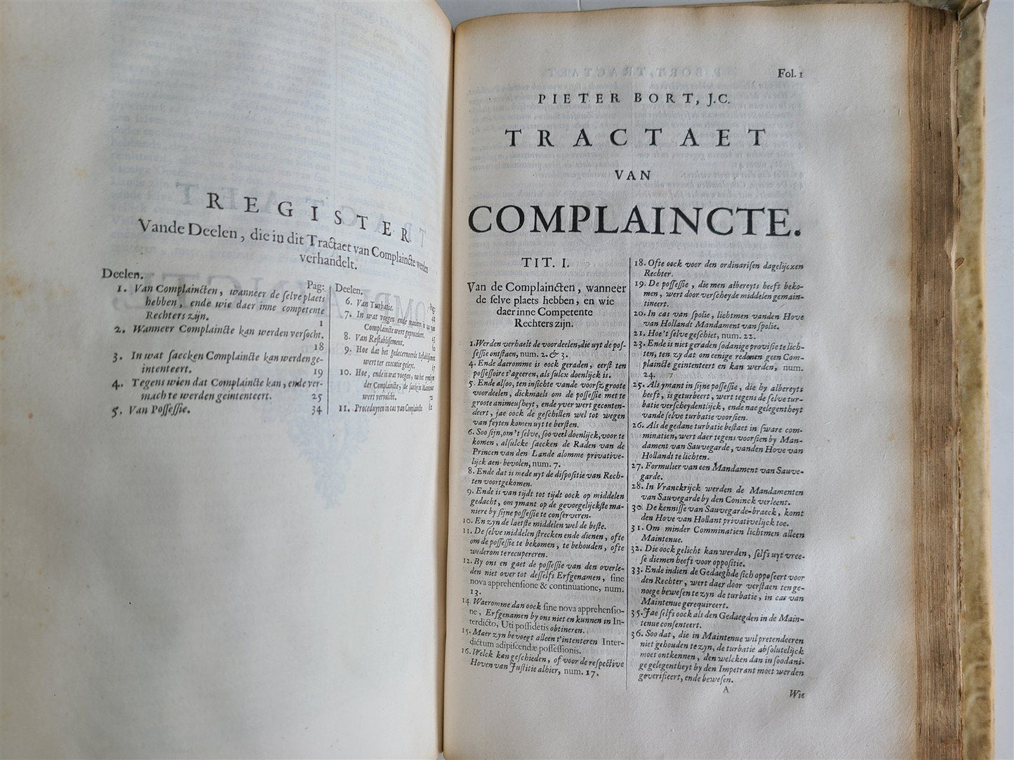 1688 DUTCH LAW BOOK antique VELLUM BOUND FOLIO 17th CENTURY