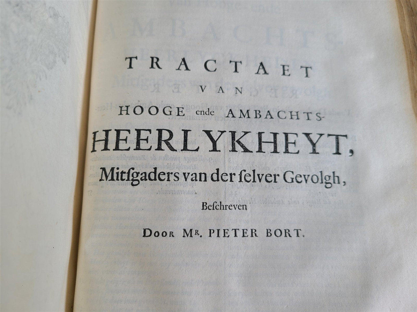 1688 DUTCH LAW BOOK antique VELLUM BOUND FOLIO 17th CENTURY