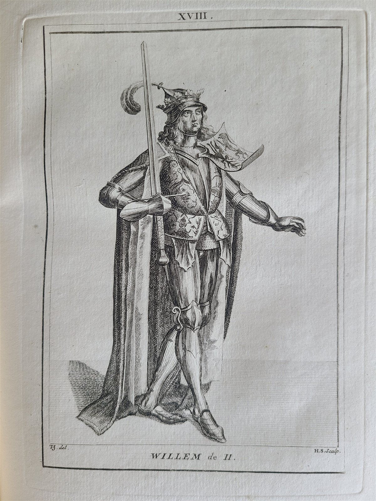 1745 NETHERLANDS HISTORY antique ILLUSTRATED w/ 32 PLATES De graaven van Holland