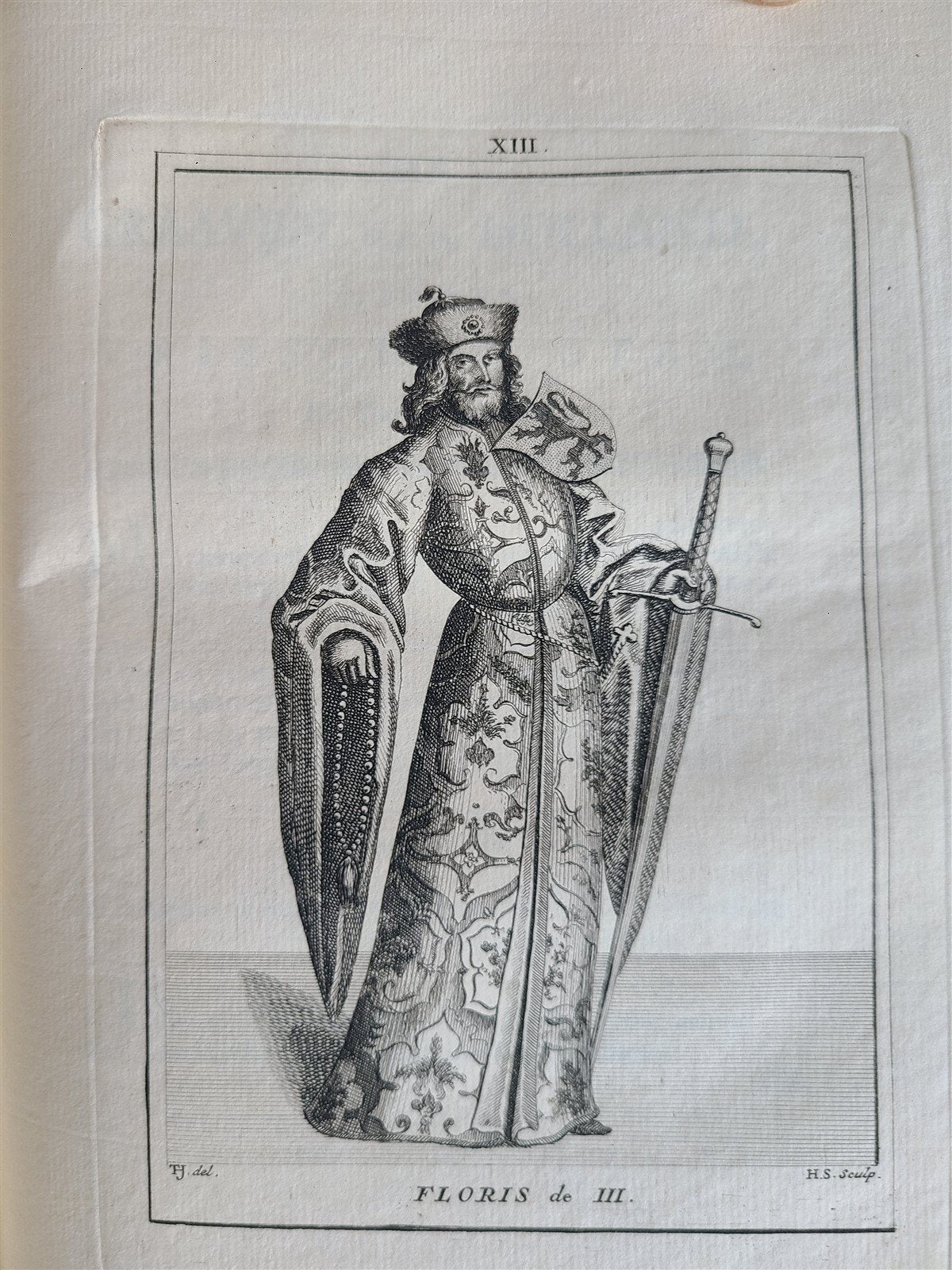 1745 NETHERLANDS HISTORY antique ILLUSTRATED w/ 32 PLATES De graaven van Holland