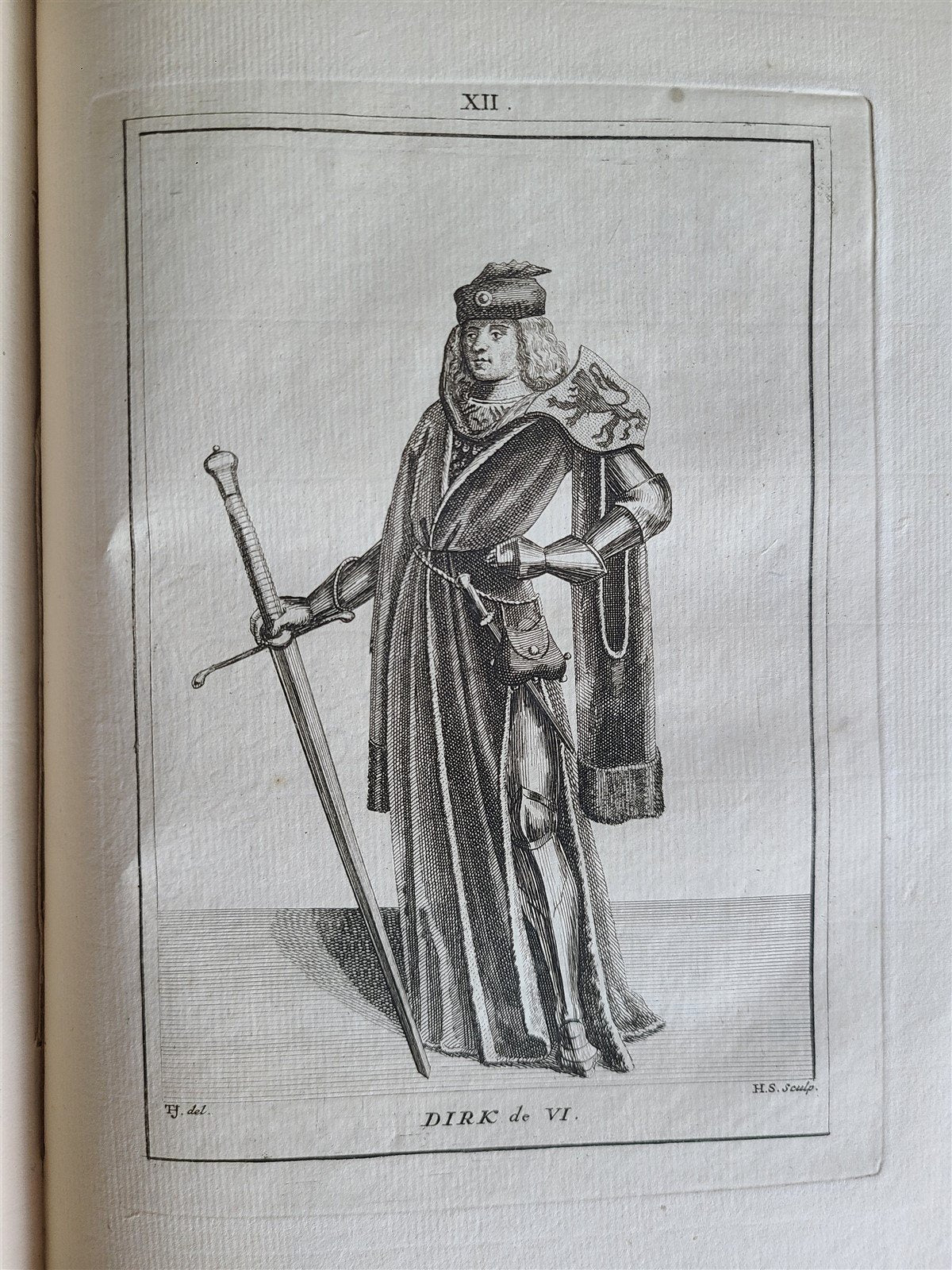 1745 NETHERLANDS HISTORY antique ILLUSTRATED w/ 32 PLATES De graaven van Holland