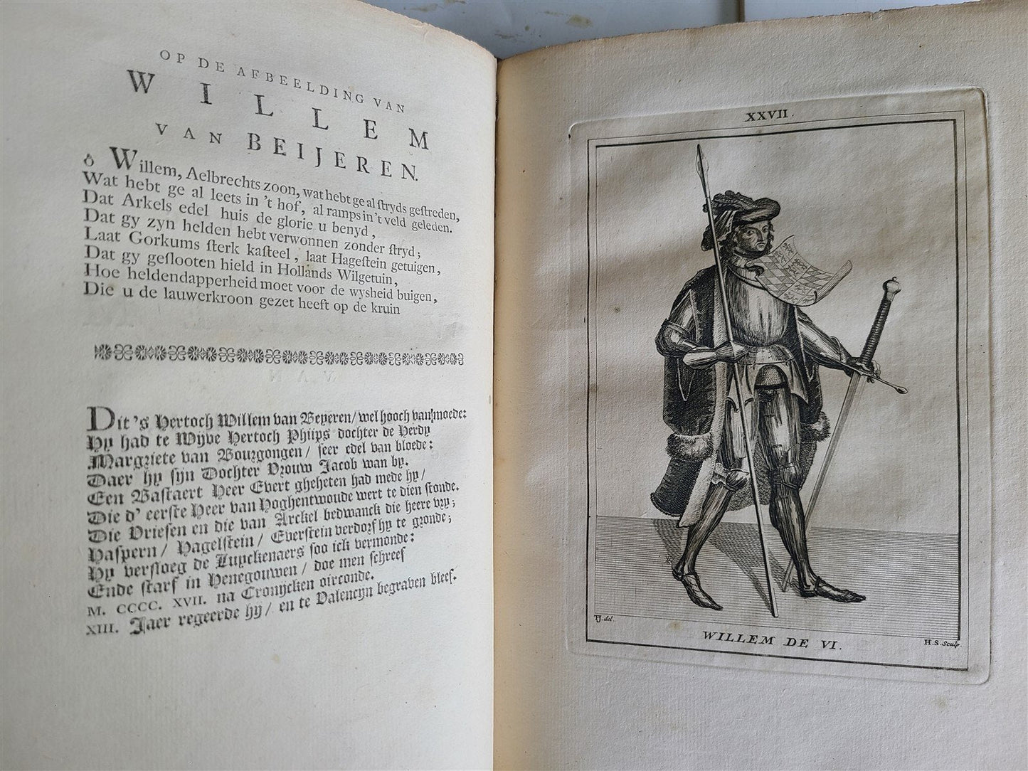 1745 NETHERLANDS HISTORY antique ILLUSTRATED w/ 32 PLATES De graaven van Holland