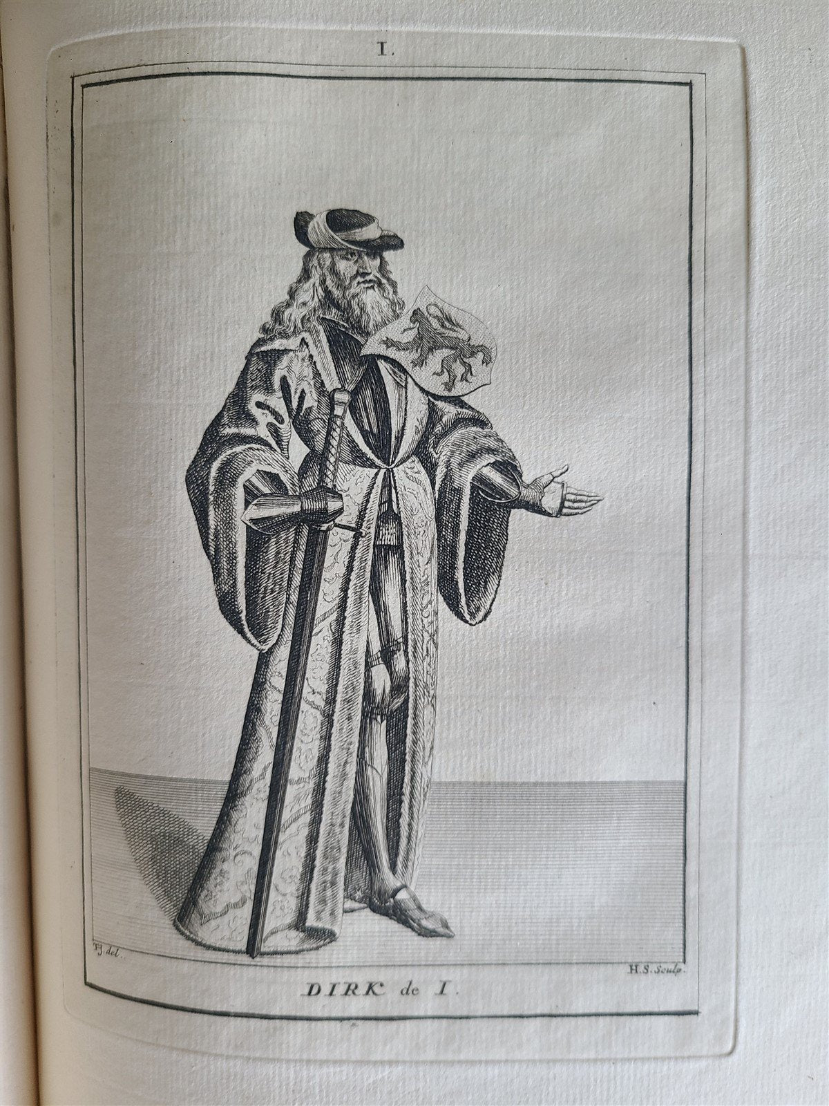 1745 NETHERLANDS HISTORY antique ILLUSTRATED w/ 32 PLATES De graaven van Holland