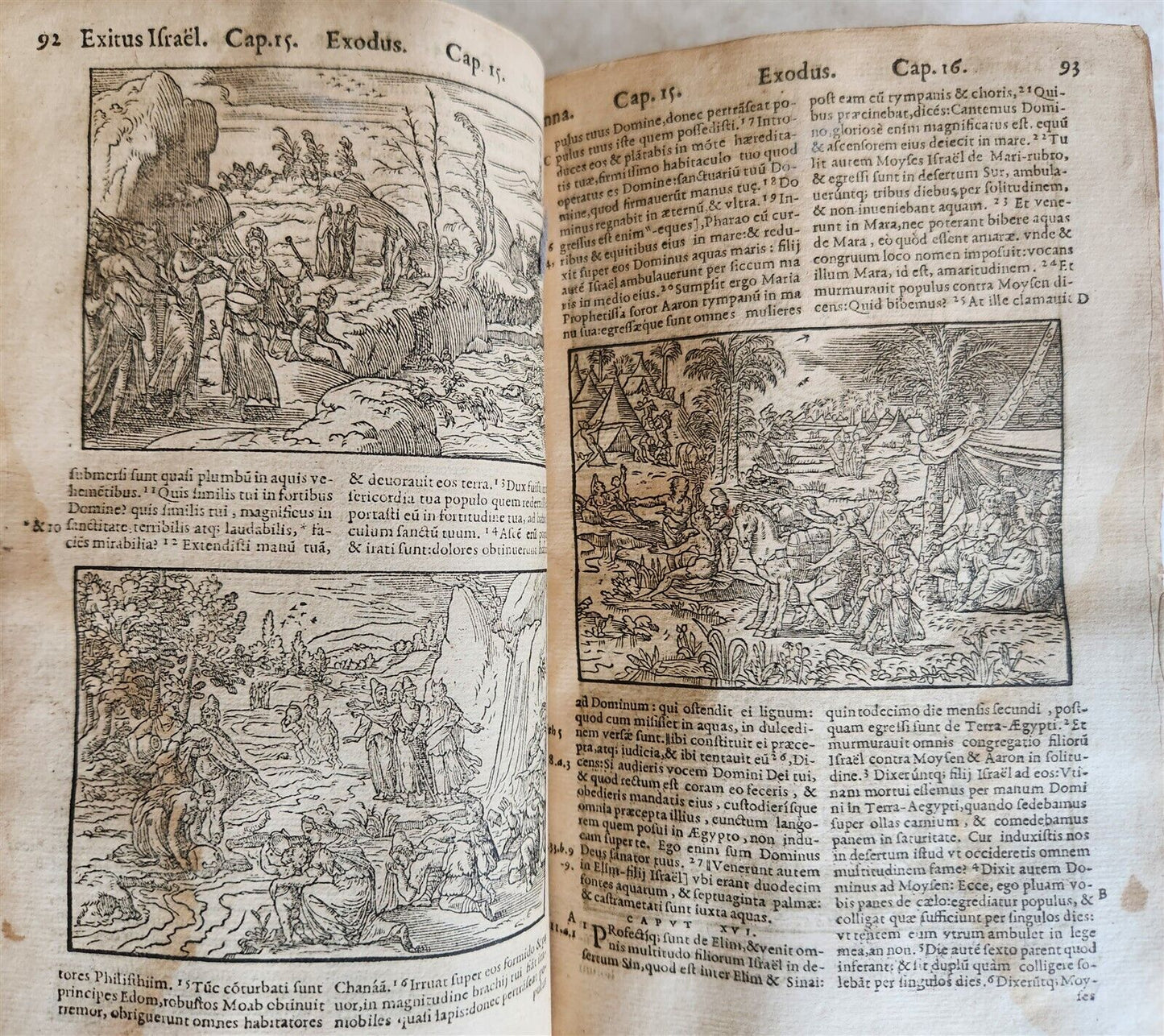1573 BIBLE in LATIN antique FULLY ILLUSTRATED Old & New Testament