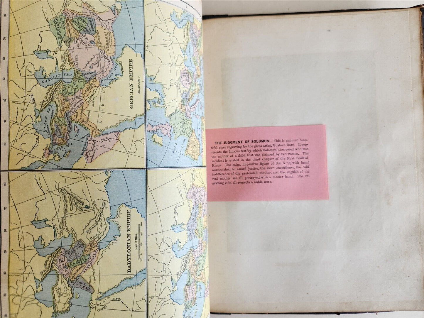 1870s BIBLE SALESMAN SAMPLE RARE antique AMERICANA ILLUSTRATED FOLIO G. DORE