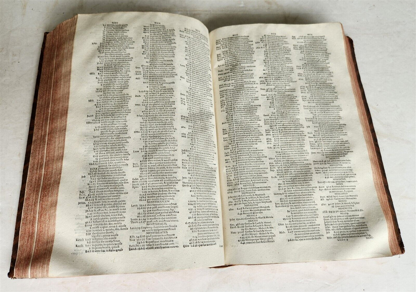 1731 BIBLE CONCORDANCE in LATIN antique FOLIO Concordantiae Bibliorum