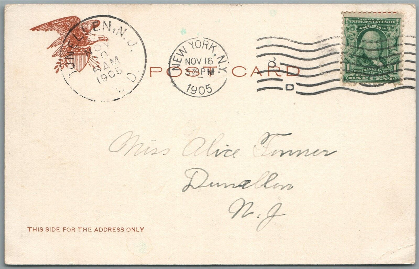 NEW YORK NY BROOKLYN BRIDGE ANTIQUE POSTCARD