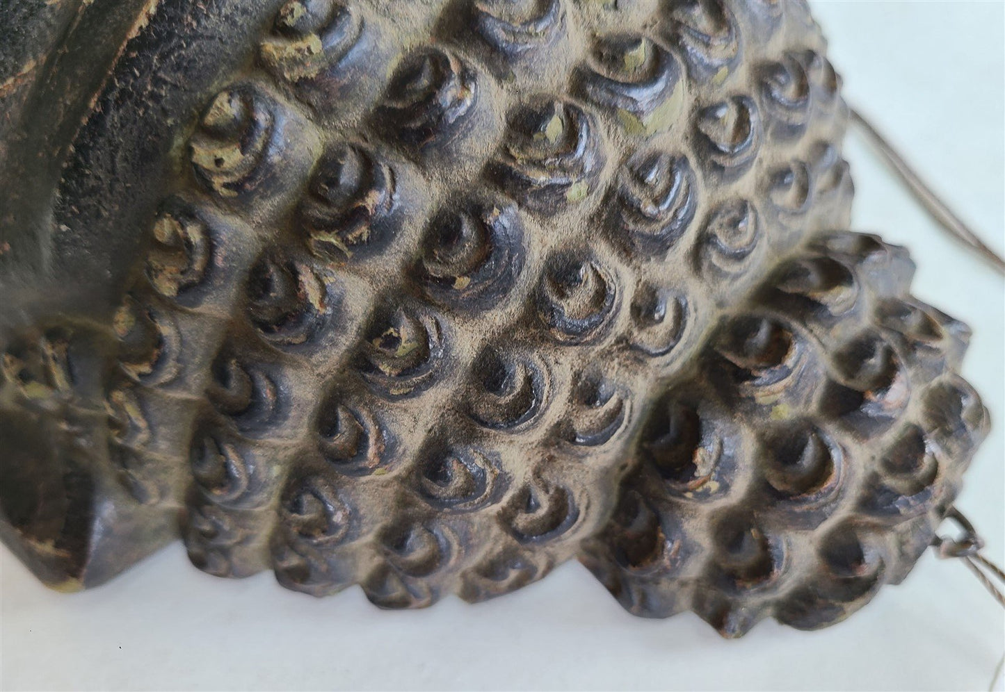 ASIAN THAI? ANTIQUE WOODEN MASK of BUDDHA hand carved BUDDAH