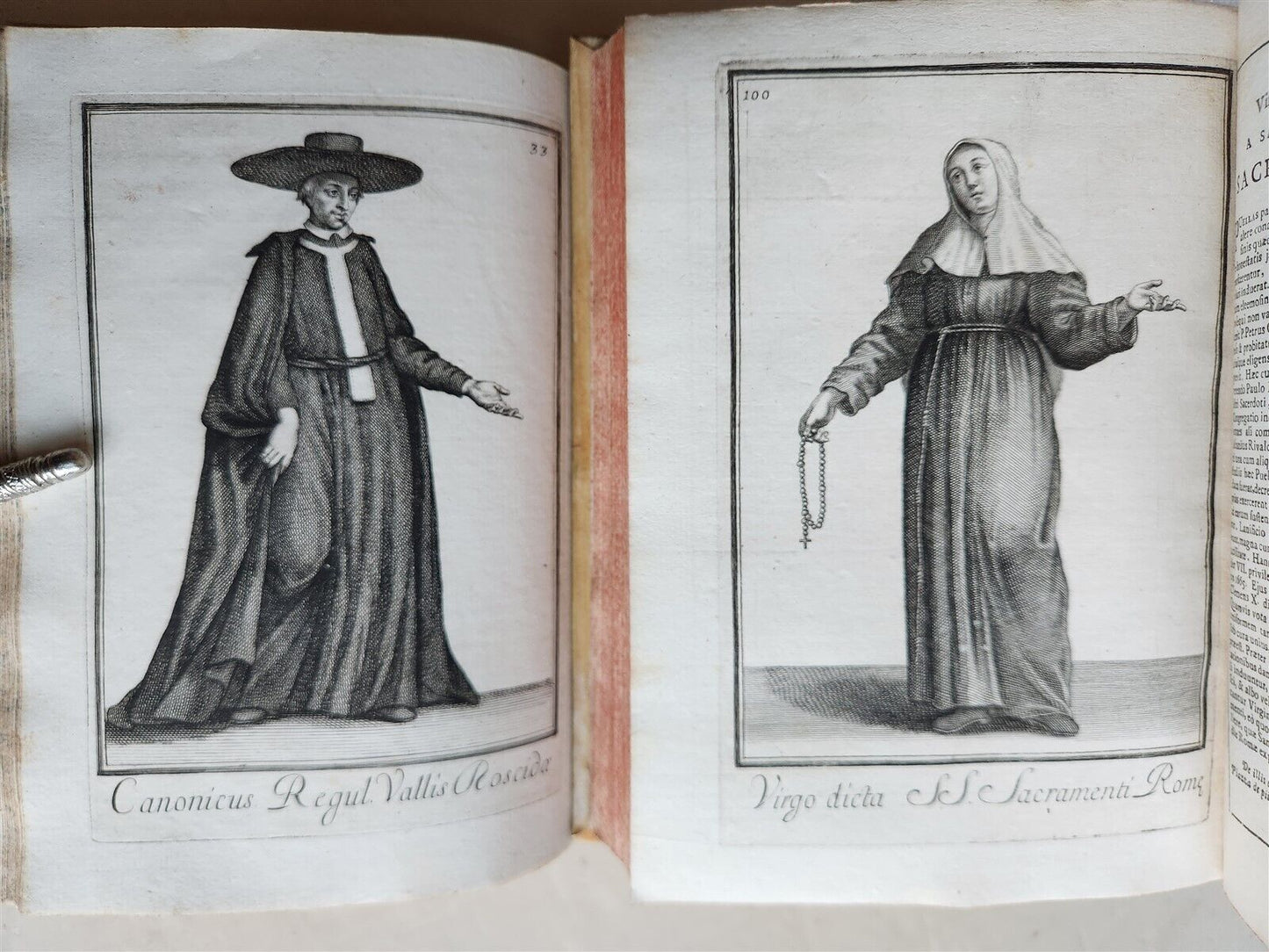 1706 ORDER of MILITANT CHURCH illustrated w/ 244 PLATES 2 VOLS antique VELLUM