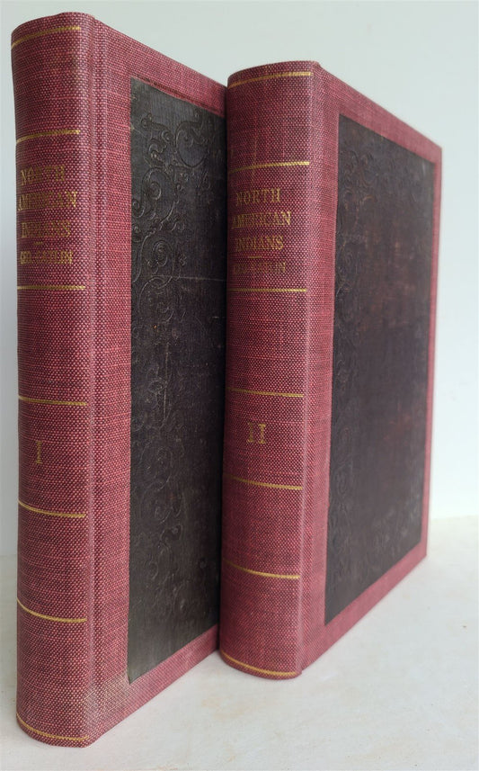 1844 LETTERS & NOTES on NORTH AMERICAN INDIANS CATLIN antique 2 VOLS illustrated