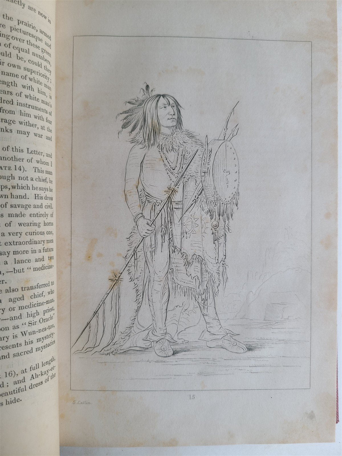 1844 LETTERS & NOTES on NORTH AMERICAN INDIANS CATLIN antique 2 VOLS illustrated