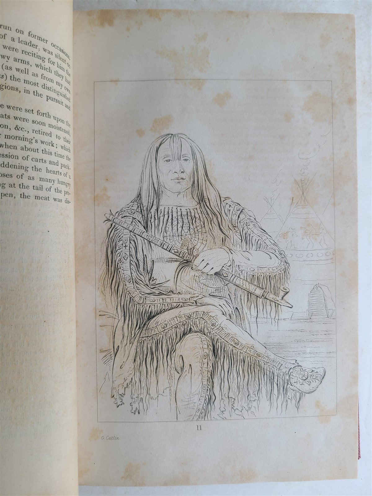 1844 LETTERS & NOTES on NORTH AMERICAN INDIANS CATLIN antique 2 VOLS illustrated
