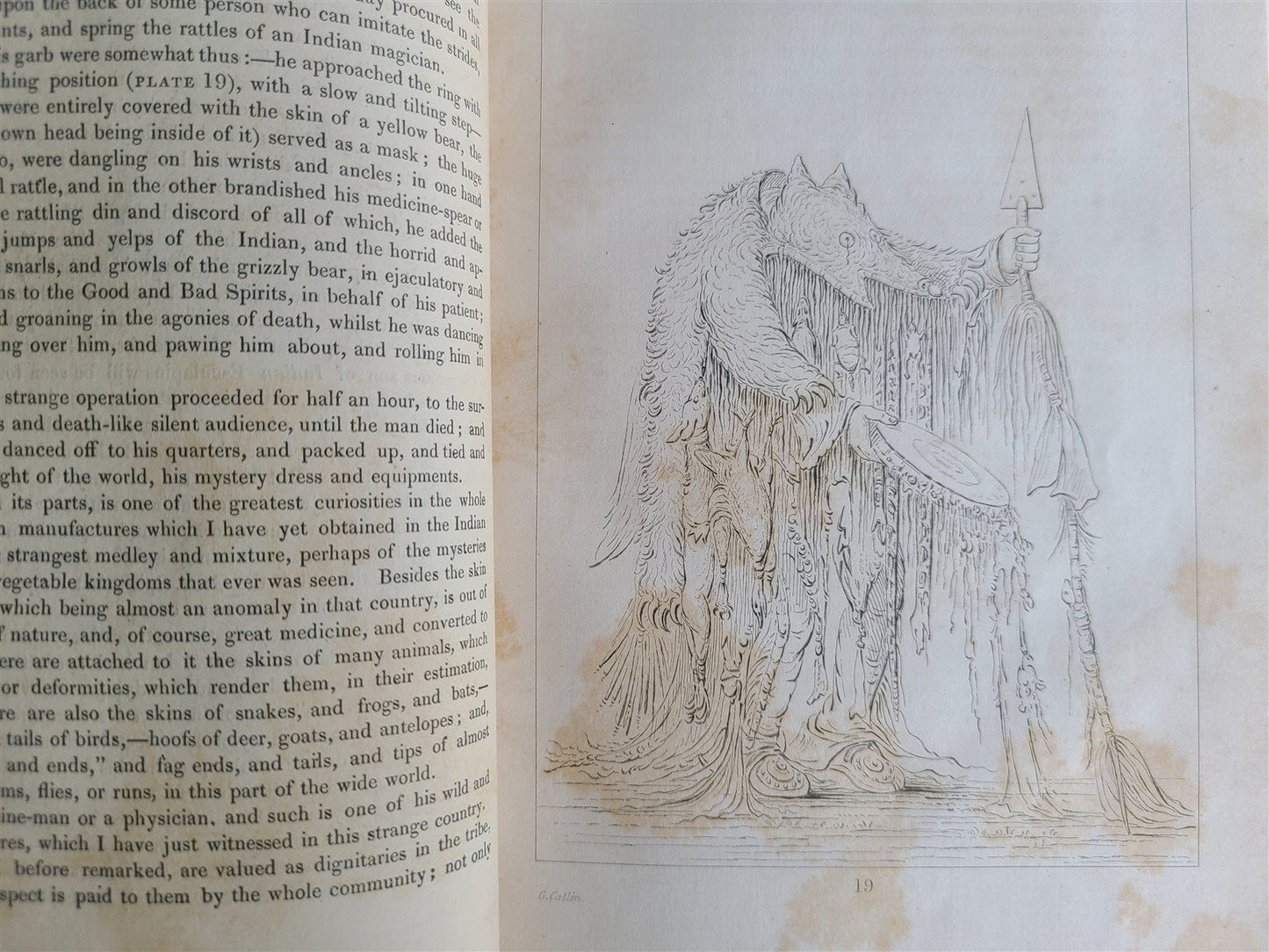1844 LETTERS & NOTES on NORTH AMERICAN INDIANS CATLIN antique 2 VOLS illustrated