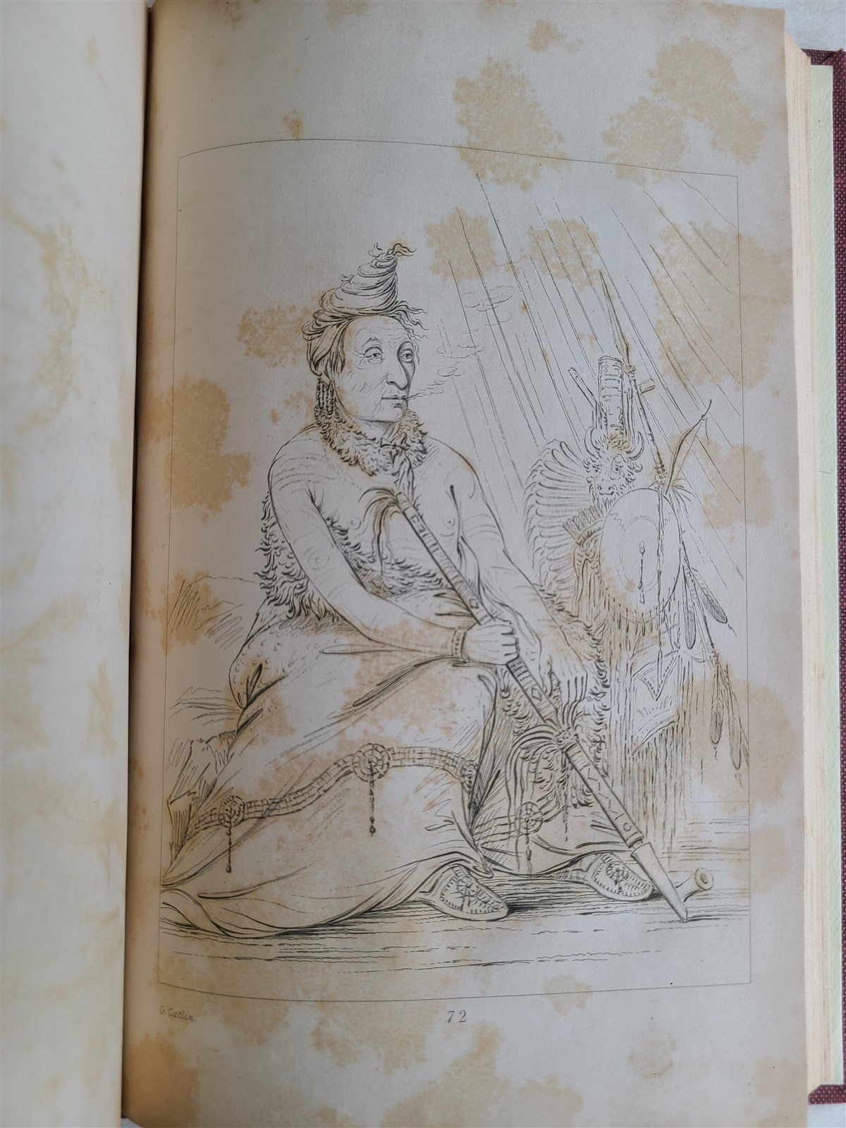 1844 LETTERS & NOTES on NORTH AMERICAN INDIANS CATLIN antique 2 VOLS illustrated