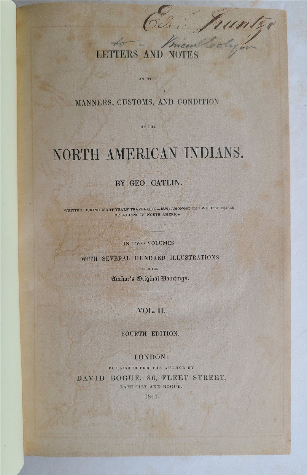 1844 LETTERS & NOTES on NORTH AMERICAN INDIANS CATLIN antique 2 VOLS illustrated