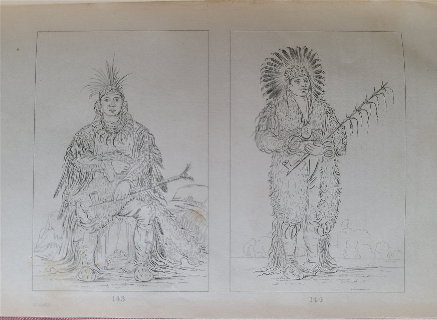 1844 LETTERS & NOTES on NORTH AMERICAN INDIANS CATLIN antique 2 VOLS illustrated