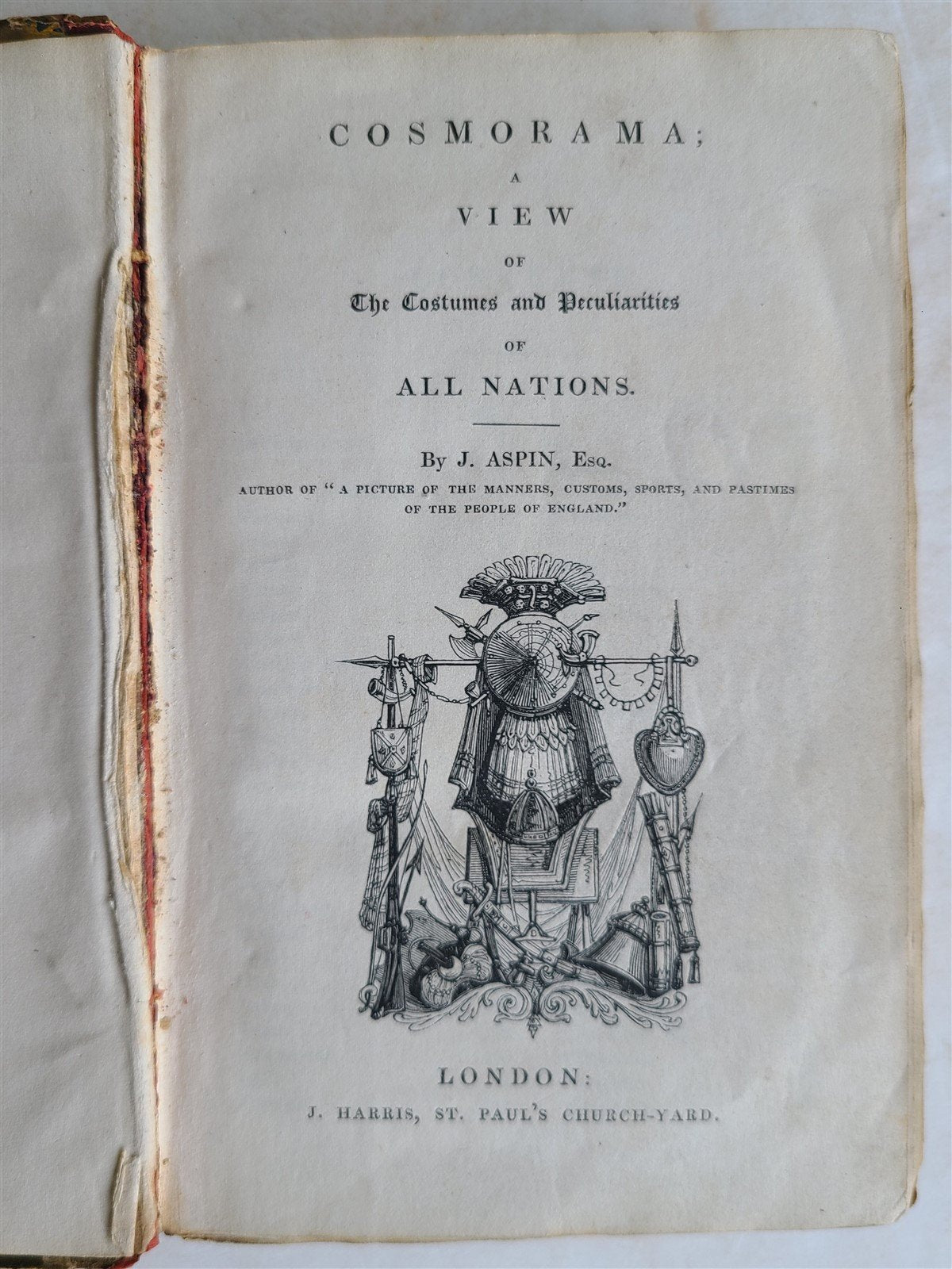 1827 COSMORAMA antique illustrated CHILDREN BOOK