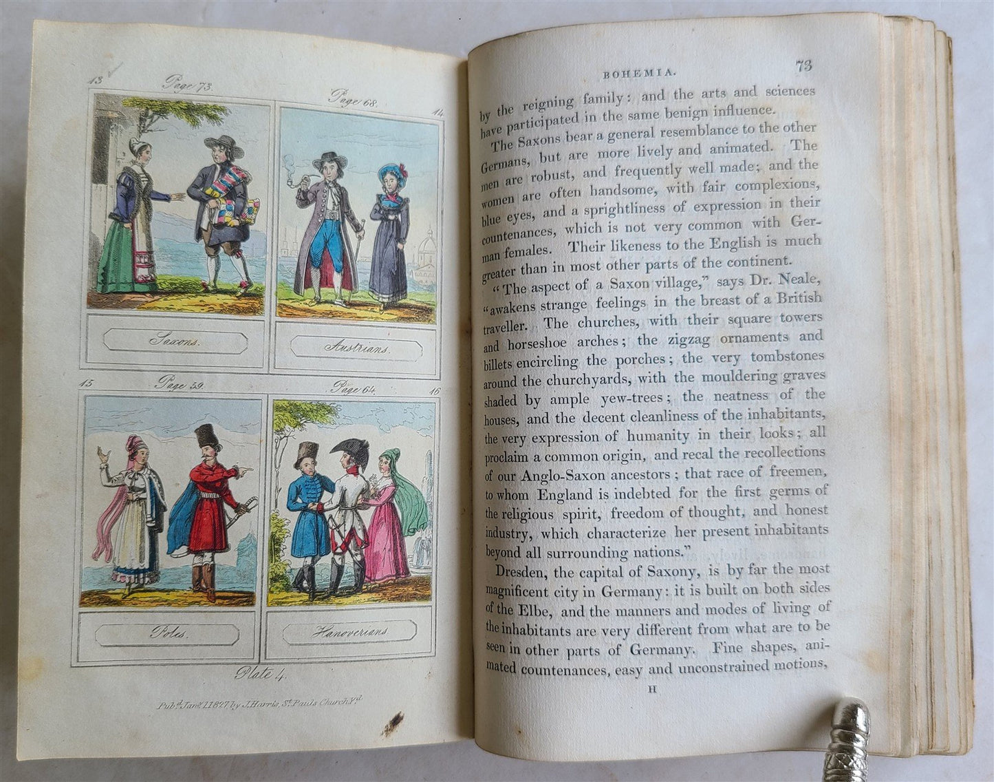 1827 COSMORAMA antique illustrated CHILDREN BOOK