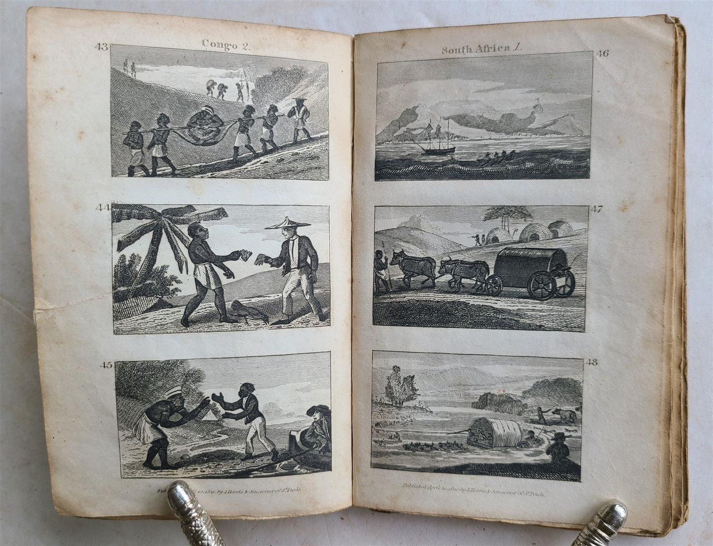 1821 SCENES in AFRICA antique illustrated CHILDRENS BOOK