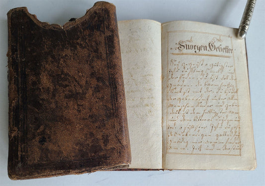 18th CENTURY GERMAN MANUSCRIPT PRAYER BOOK 141 pages ANTIQUE HAND WRITTEN