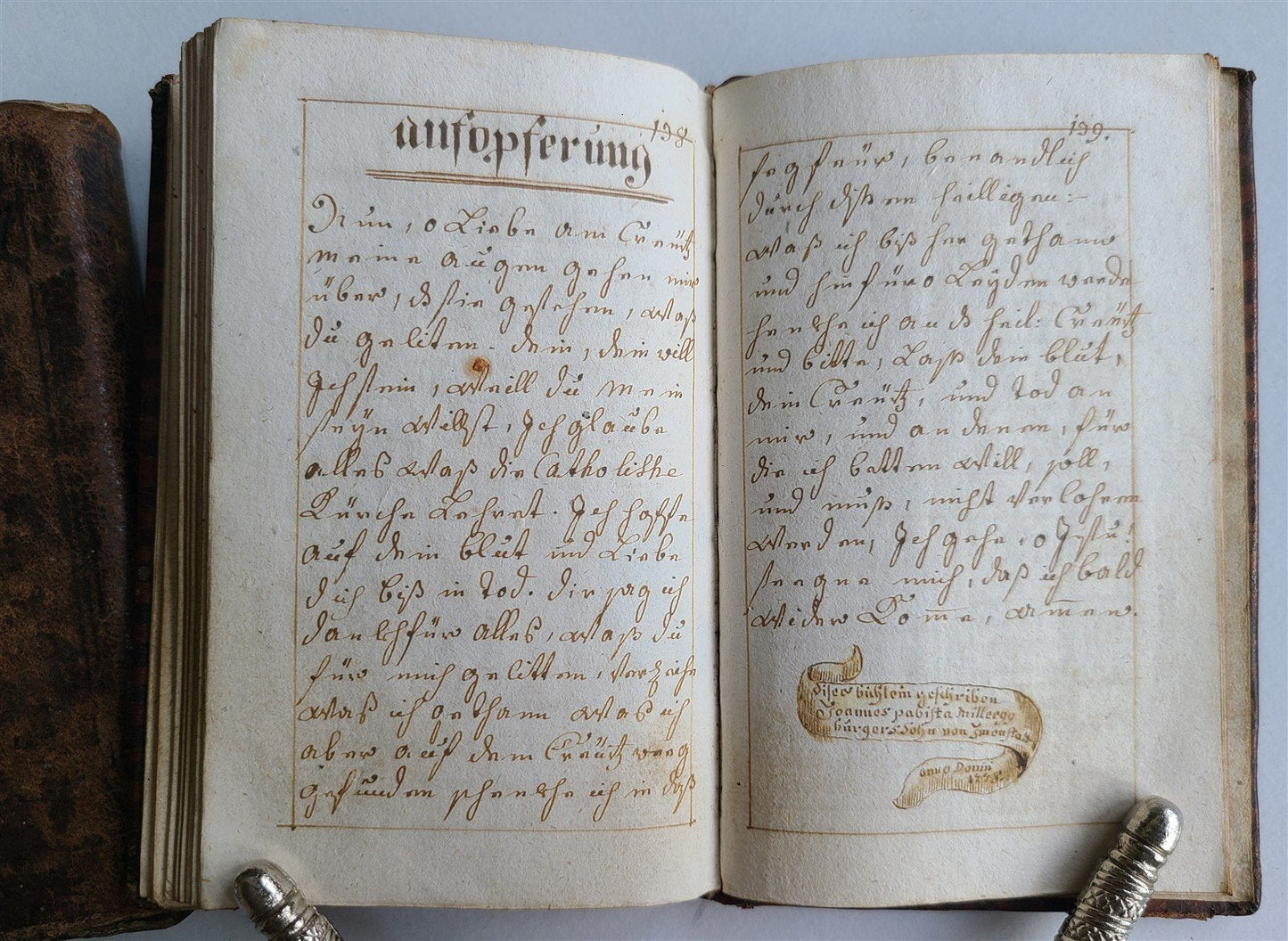 18th CENTURY GERMAN MANUSCRIPT PRAYER BOOK 141 pages ANTIQUE HAND WRITTEN