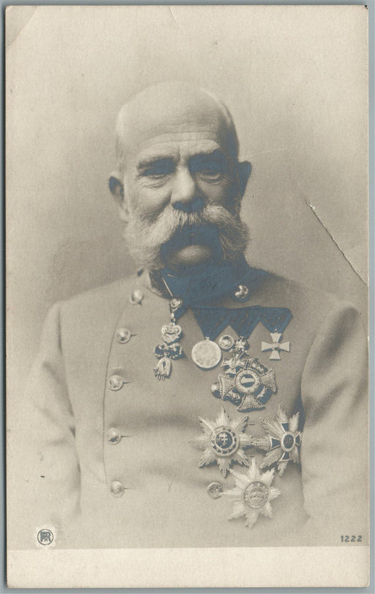 FRANZ JOSEPH I of AUSTRIA GERMAN ANTIQUE REAL PHOTO POSTCARD RPPC