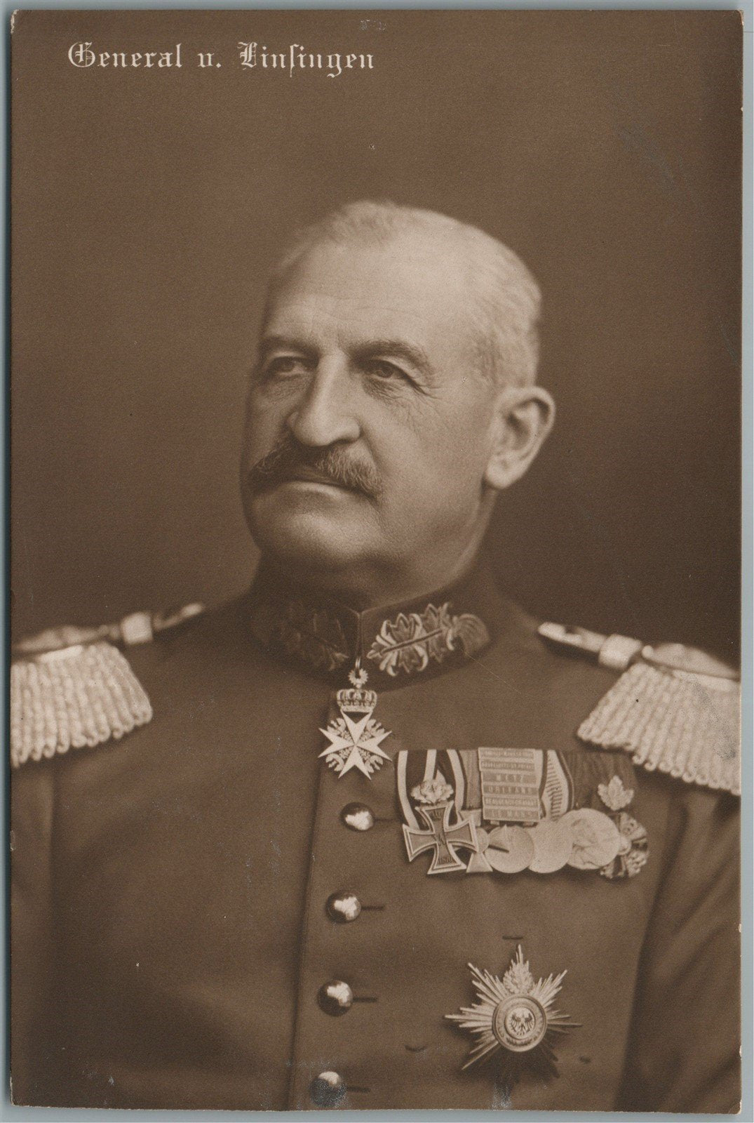 GERMAN WWI GENERAL MILITARY ANTIQUE REAL PHOTO POSTCARD RPPC