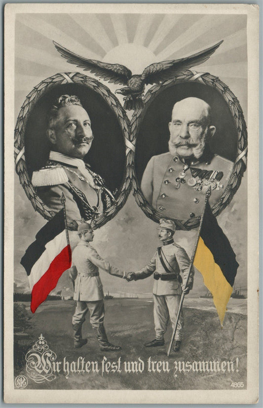 GERMAN KAISER WILHELM II PROPAGANDA WWI ANTIQUE REAL PHOTO POSTCARD RPPC