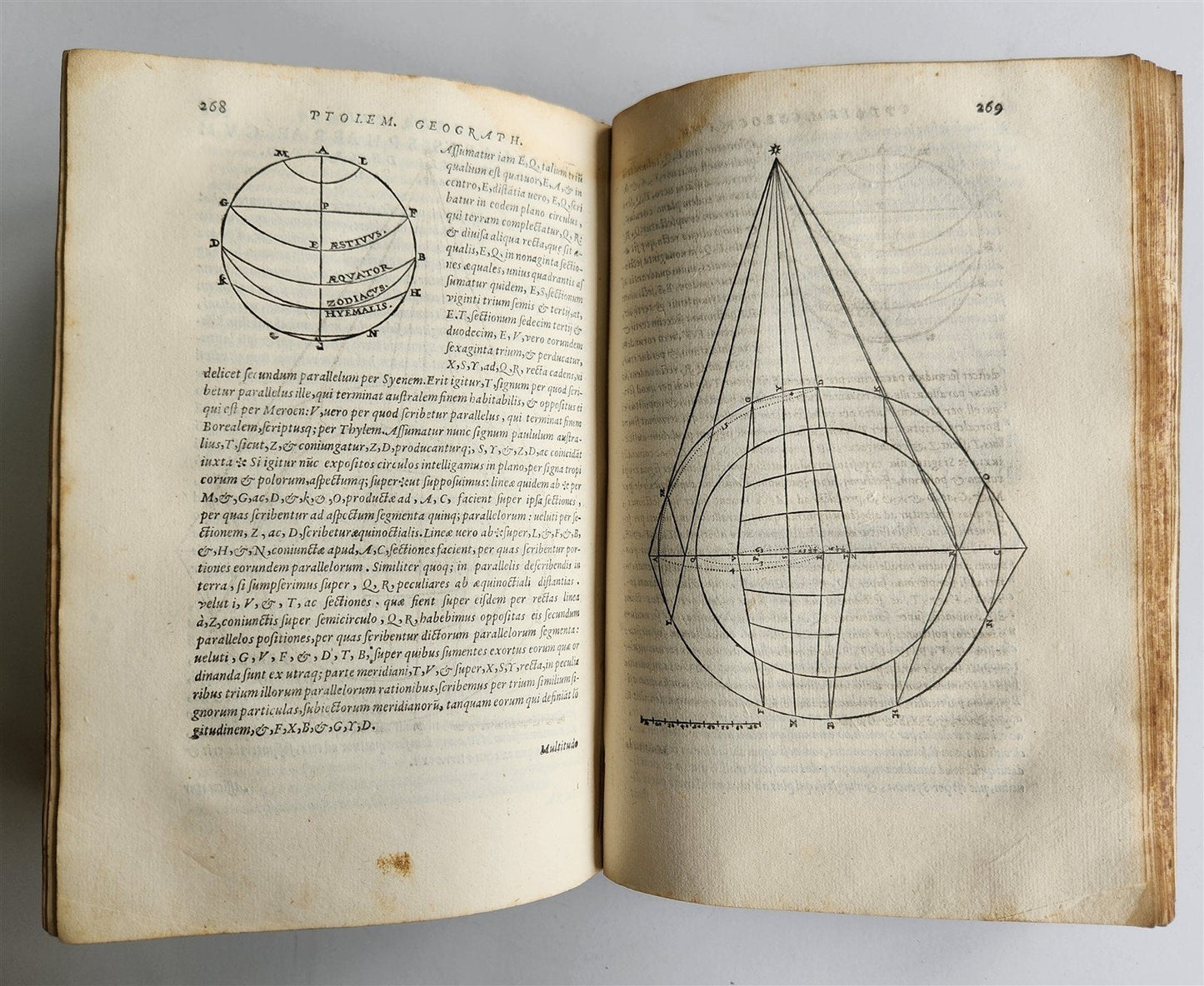 1562 PTOLEMY GEOGRAPHY antique GEOGRAPHIA CL. PTOLEMAEI ILLUSTRATED 16th CENTURY