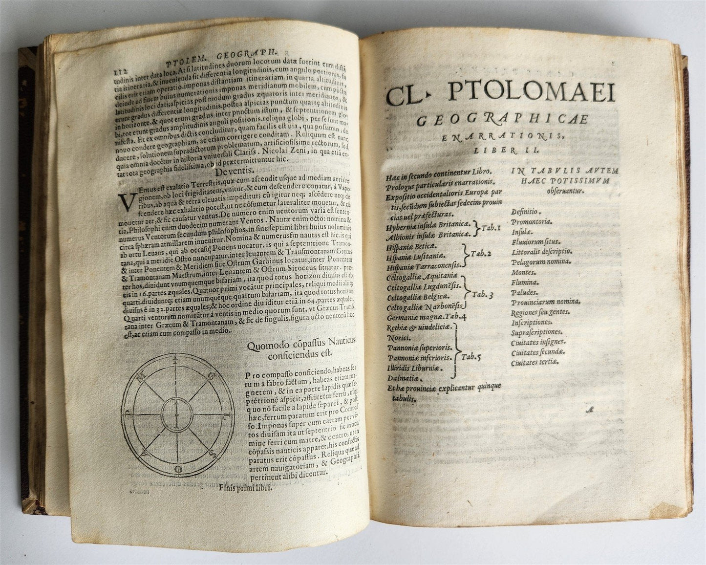 1562 PTOLEMY GEOGRAPHY antique GEOGRAPHIA CL. PTOLEMAEI ILLUSTRATED 16th CENTURY