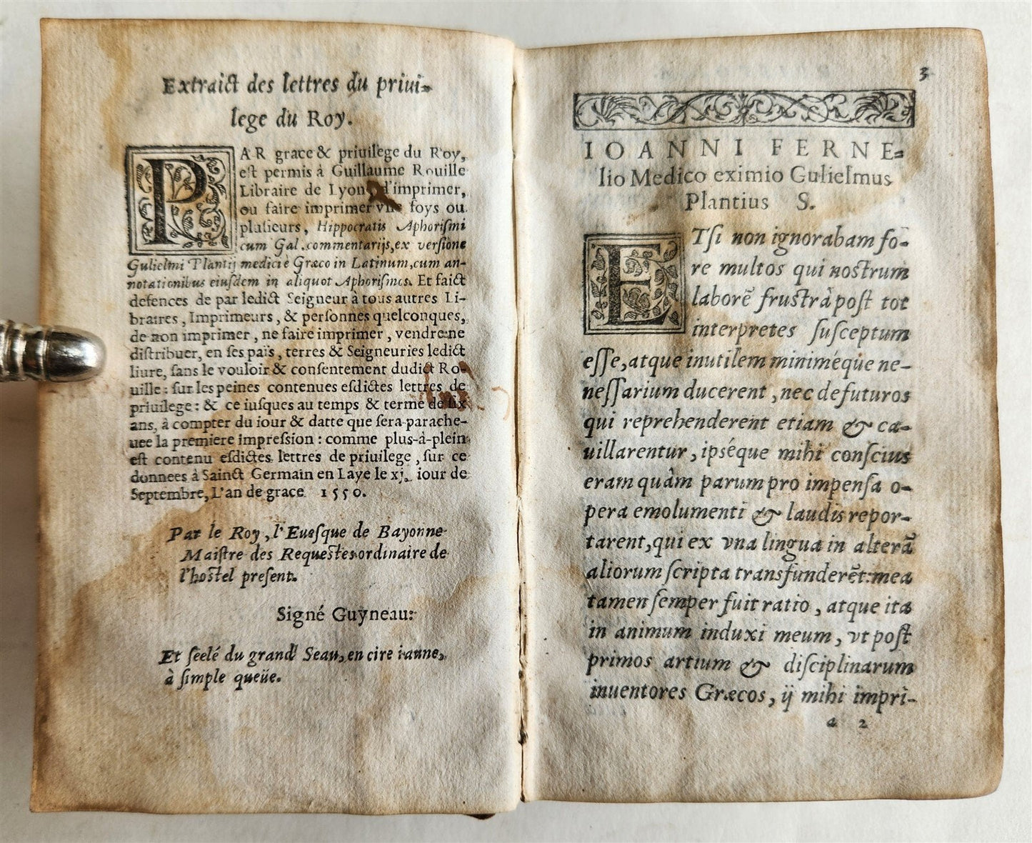 1554 GALEN medical APHORISMS of HIPPOCRATES antique 16th CENTURY