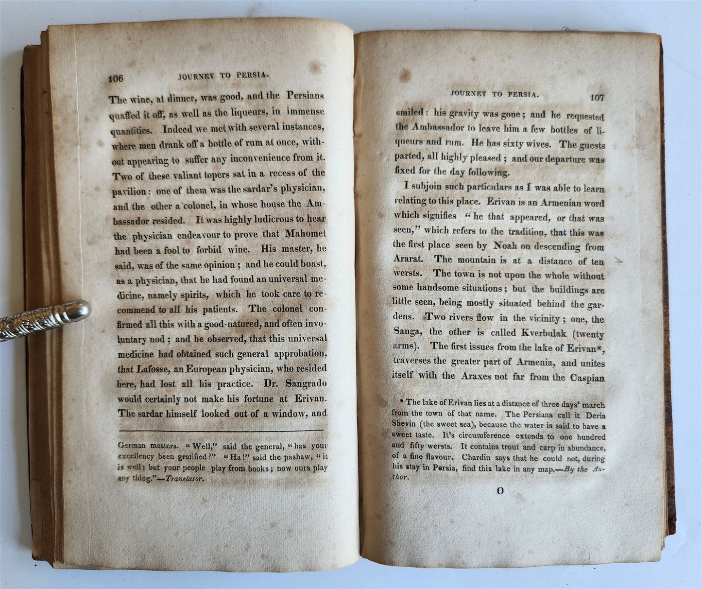 1820 NARRATIVE of JOURNEY to PERSIA in suite of IMPERIAL RUSSIAN EMBASSY antique