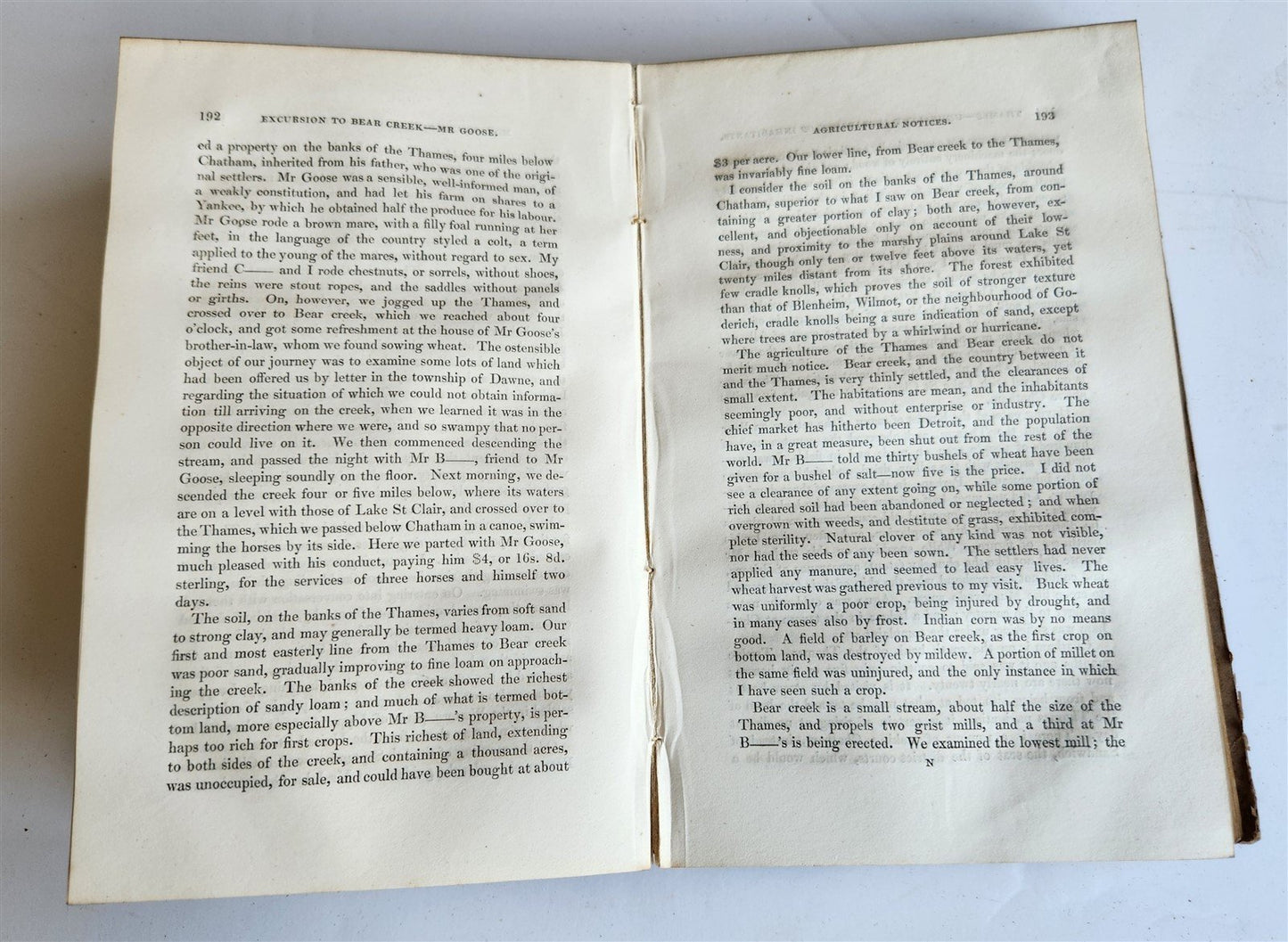 1835 TOUR THROUGH NORTH AMERICA by Scottish farmer Patrick Shireff antique