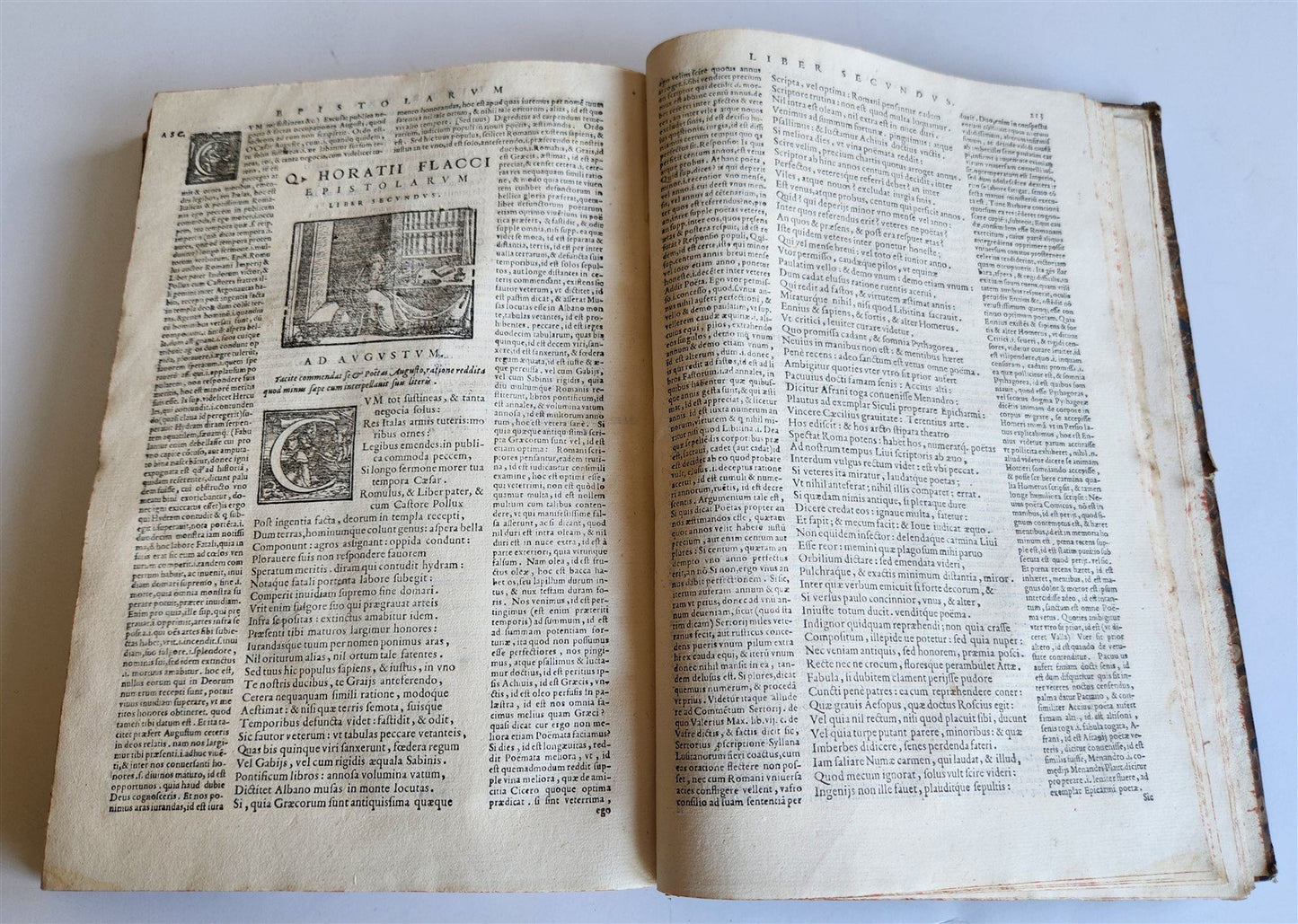 1576 HORACE POETRY antique 16th century folio ILLUSTRATED