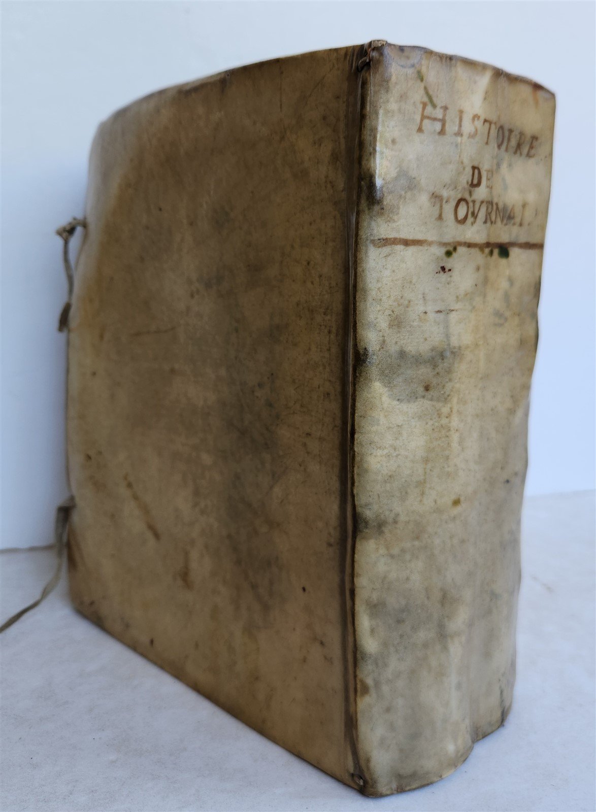 1619 HISTORY of TOURNAY BELGIUM antique ILLUSTRATED vellum bound