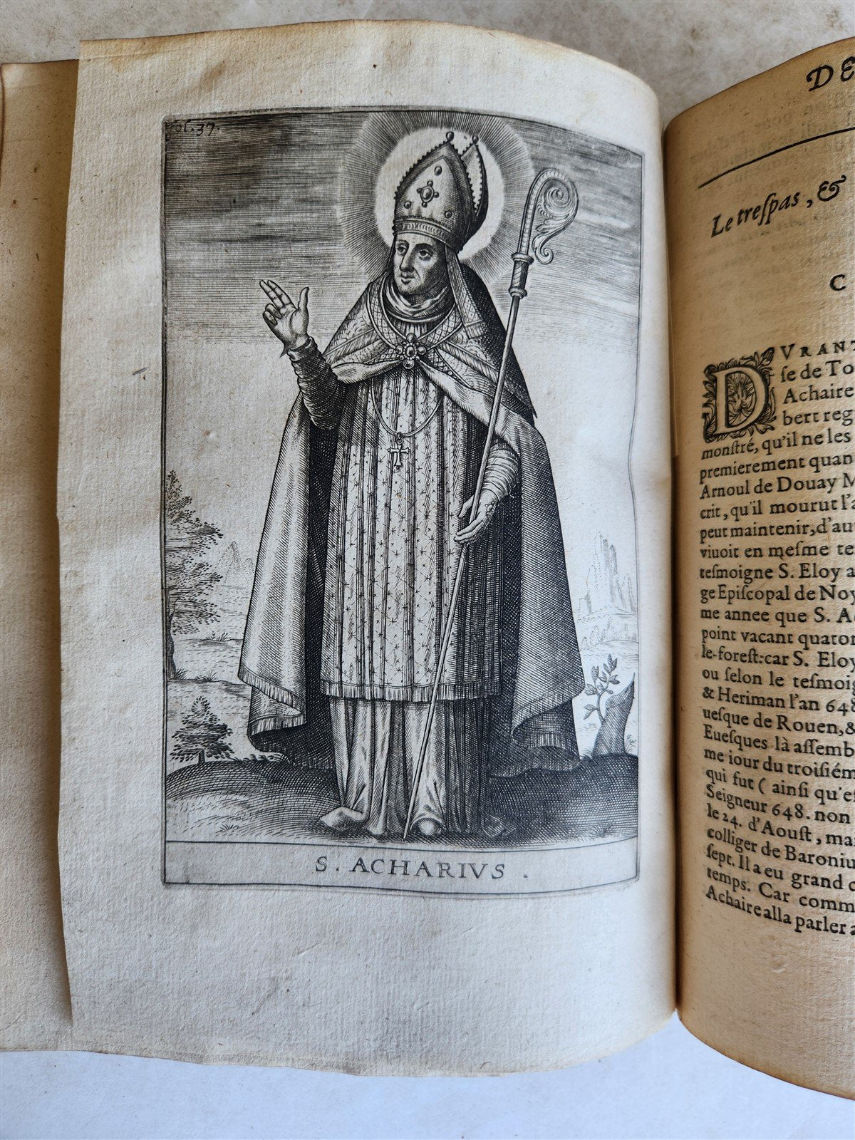 1619 HISTORY of TOURNAY BELGIUM antique ILLUSTRATED vellum bound