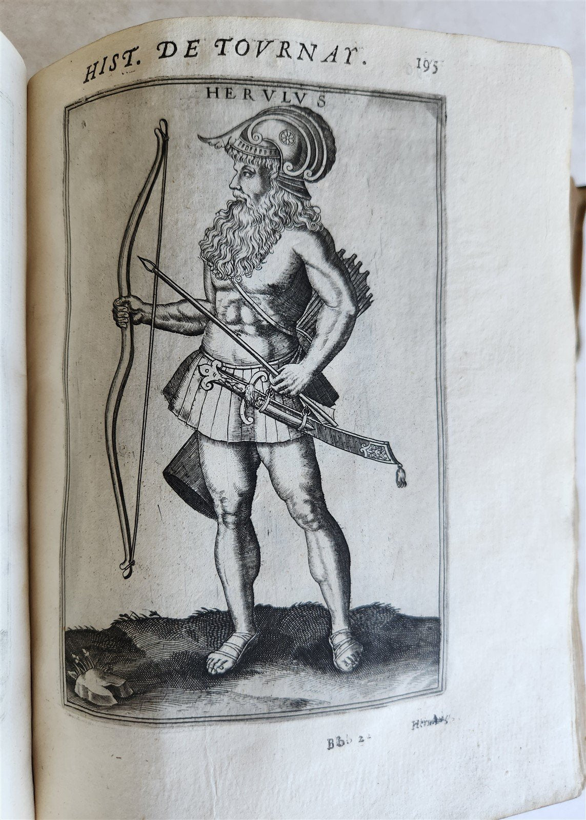 1619 HISTORY of TOURNAY BELGIUM antique ILLUSTRATED vellum bound