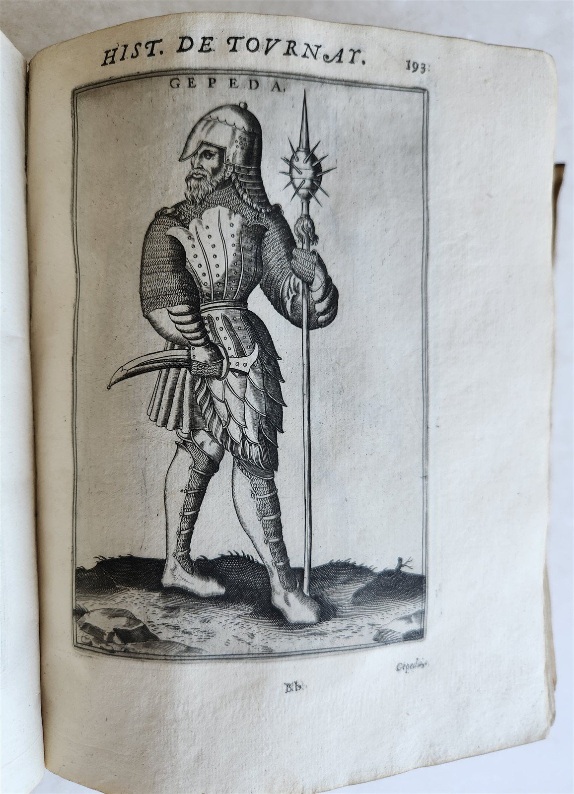 1619 HISTORY of TOURNAY BELGIUM antique ILLUSTRATED vellum bound