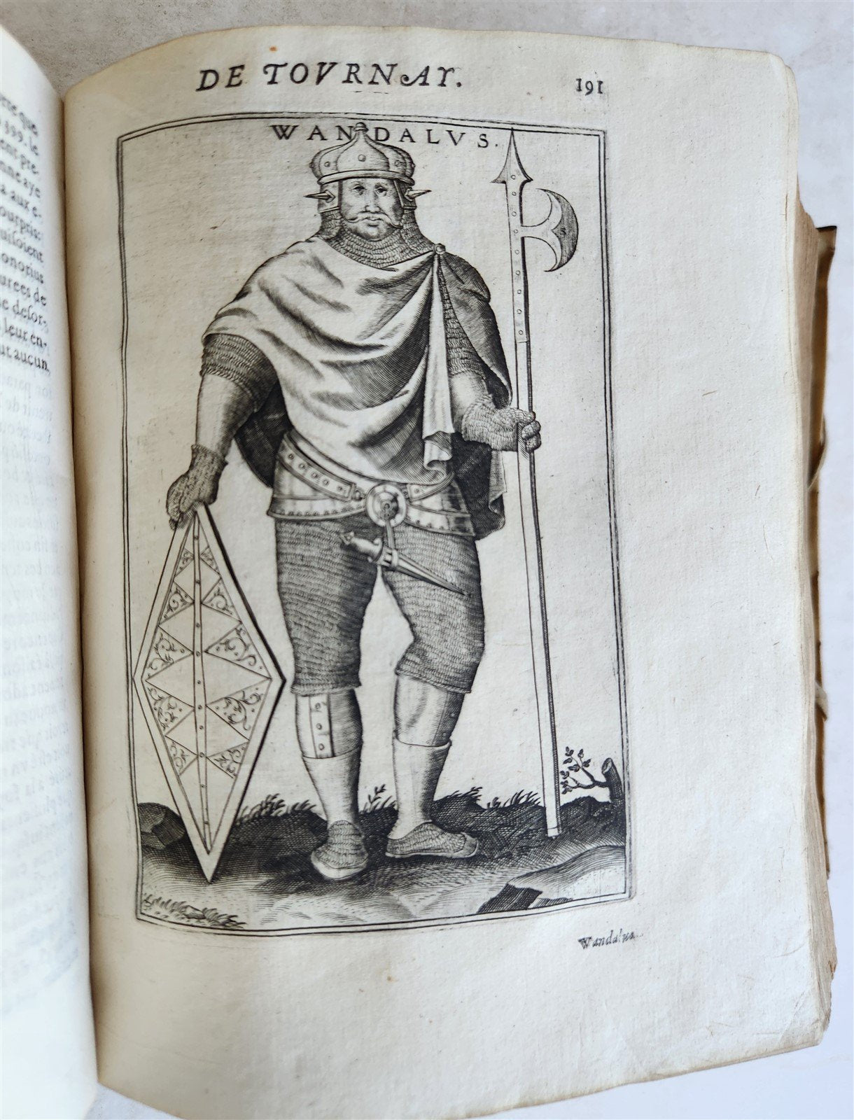 1619 HISTORY of TOURNAY BELGIUM antique ILLUSTRATED vellum bound