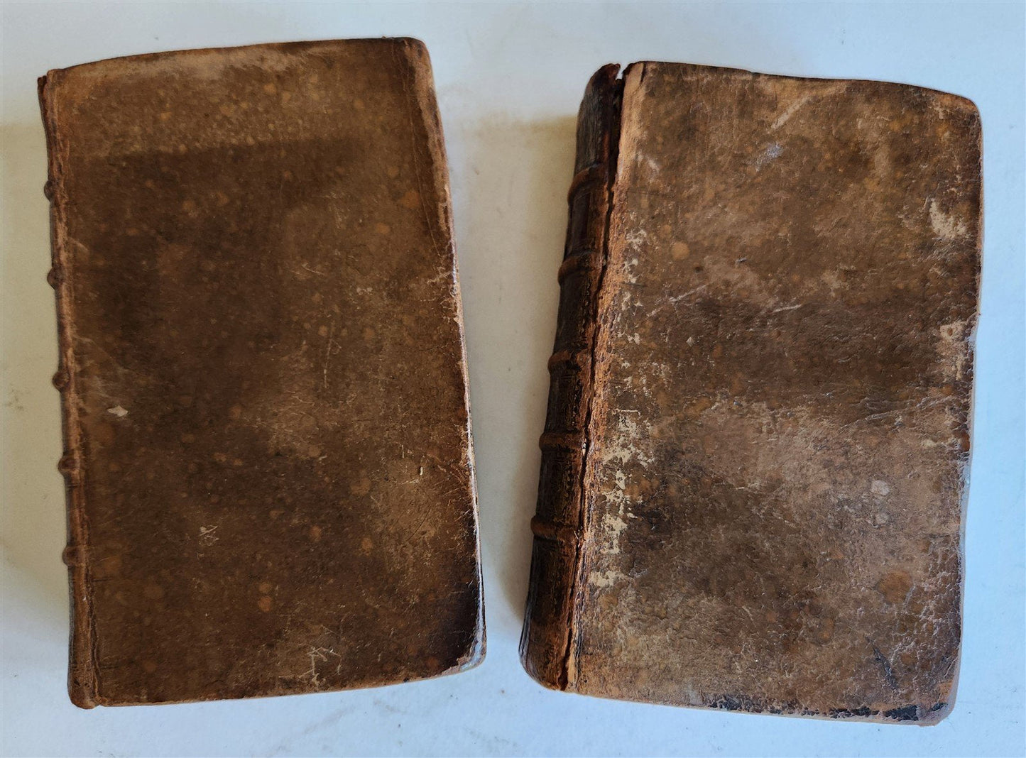 1700 WORKS of PLATO in FRENCH 2 VOLUMES antique